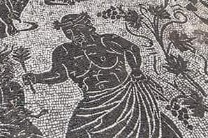 Figura de um romano em mosaico