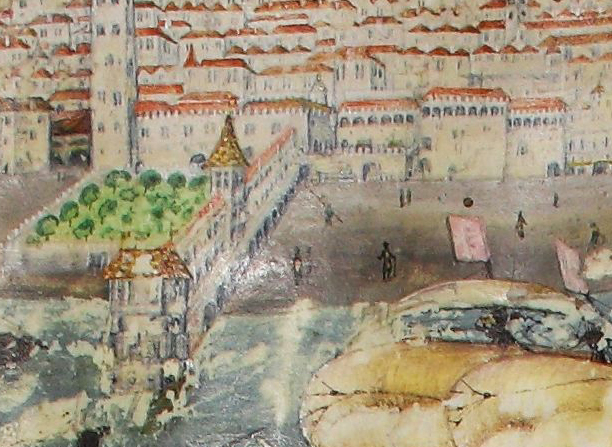 Pormenor de pintura do Paço da Ribeira