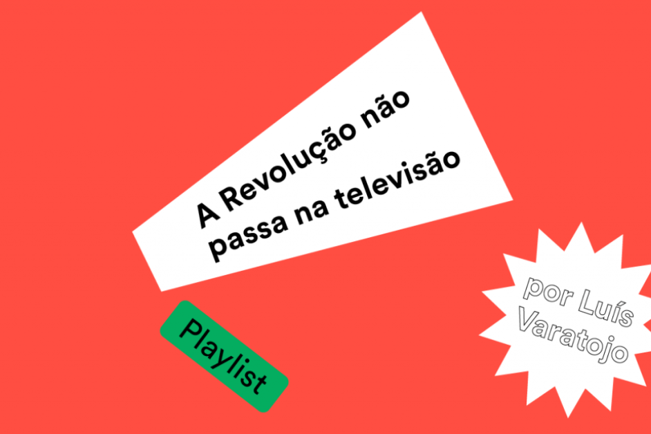 Imagem com texto "A Revolução não passa na televisão"