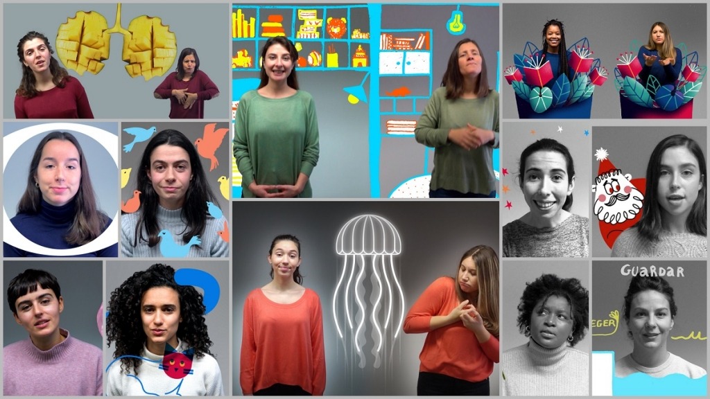 Diversas fotografias de artistas a declamar poemas